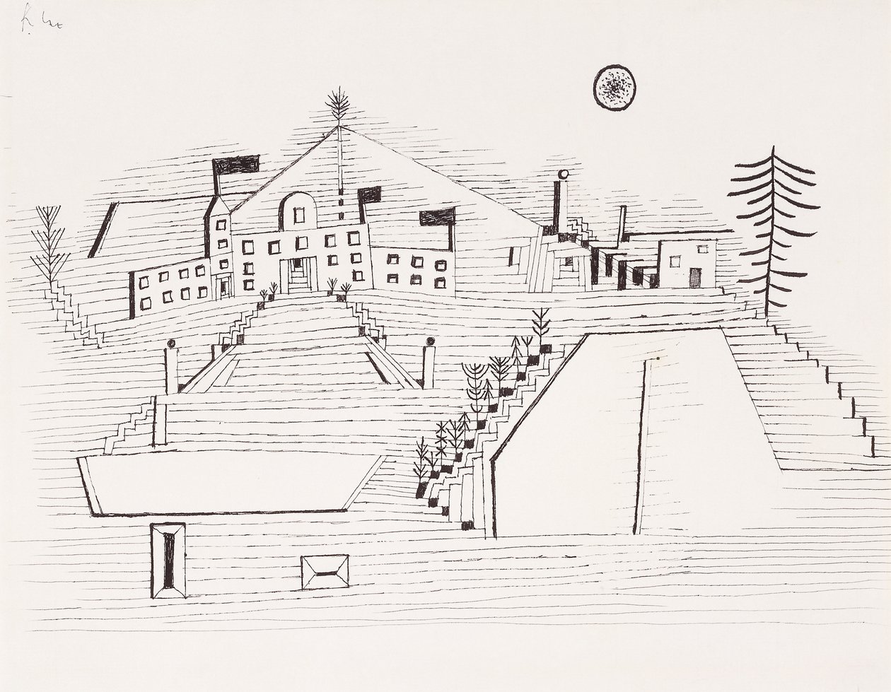 Pałac Letni w Beride; Letni pałac w pobliżu Beride autorstwa Paul Klee