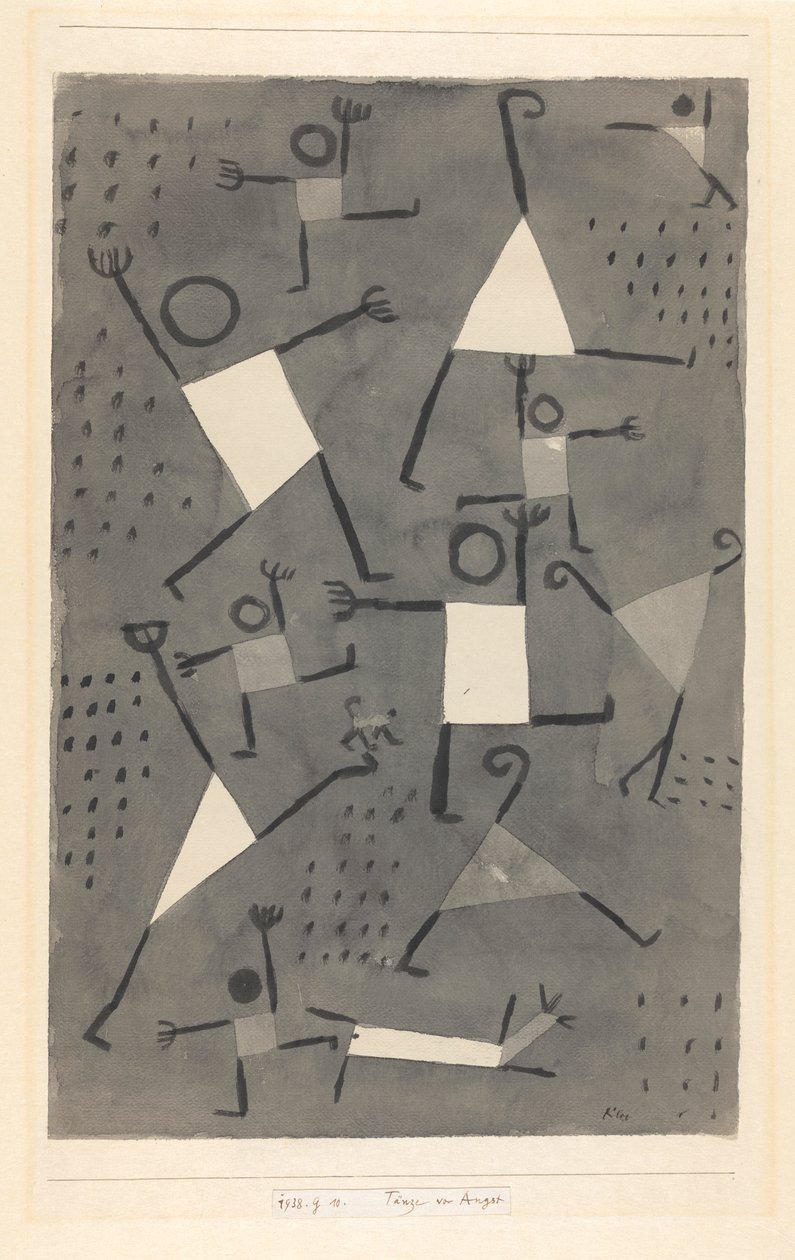 Tänze vor Angst Tańce ze strachu, 1938. autorstwa Paul Klee