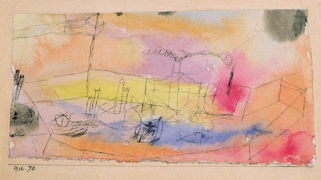 Ryba w porcie autorstwa Paul Klee