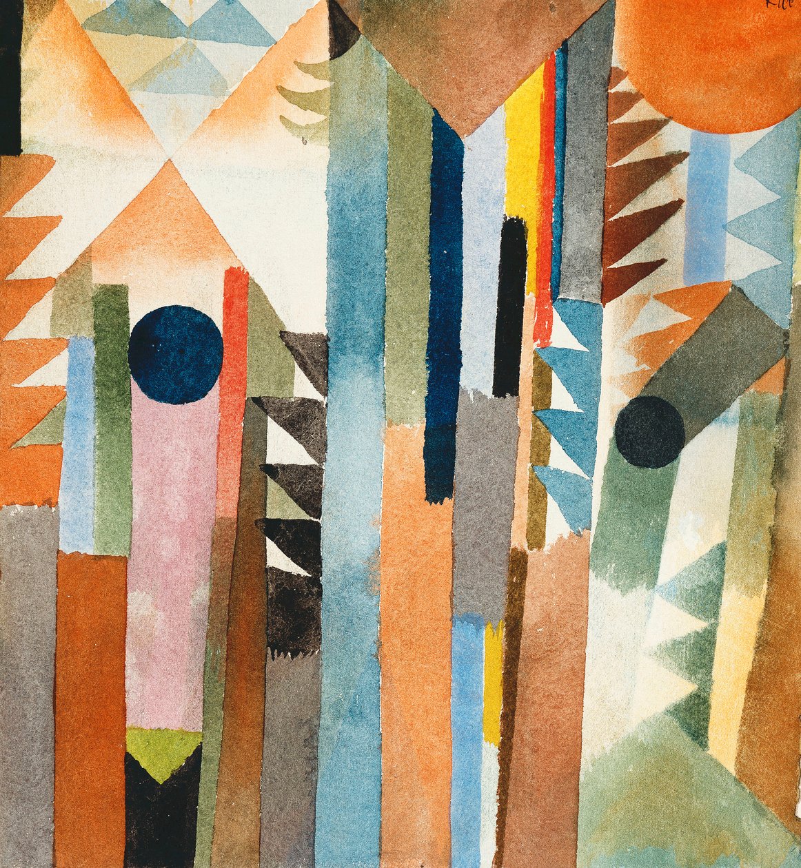 Las, który wyrósł z nasion; Las, który wyrósł z nasion autorstwa Paul Klee