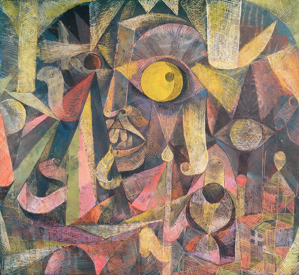 Księżyc chylił się ku upadkowi, pokazał mi grymas Anglika, Lorda Mal Fame autorstwa Paul Klee
