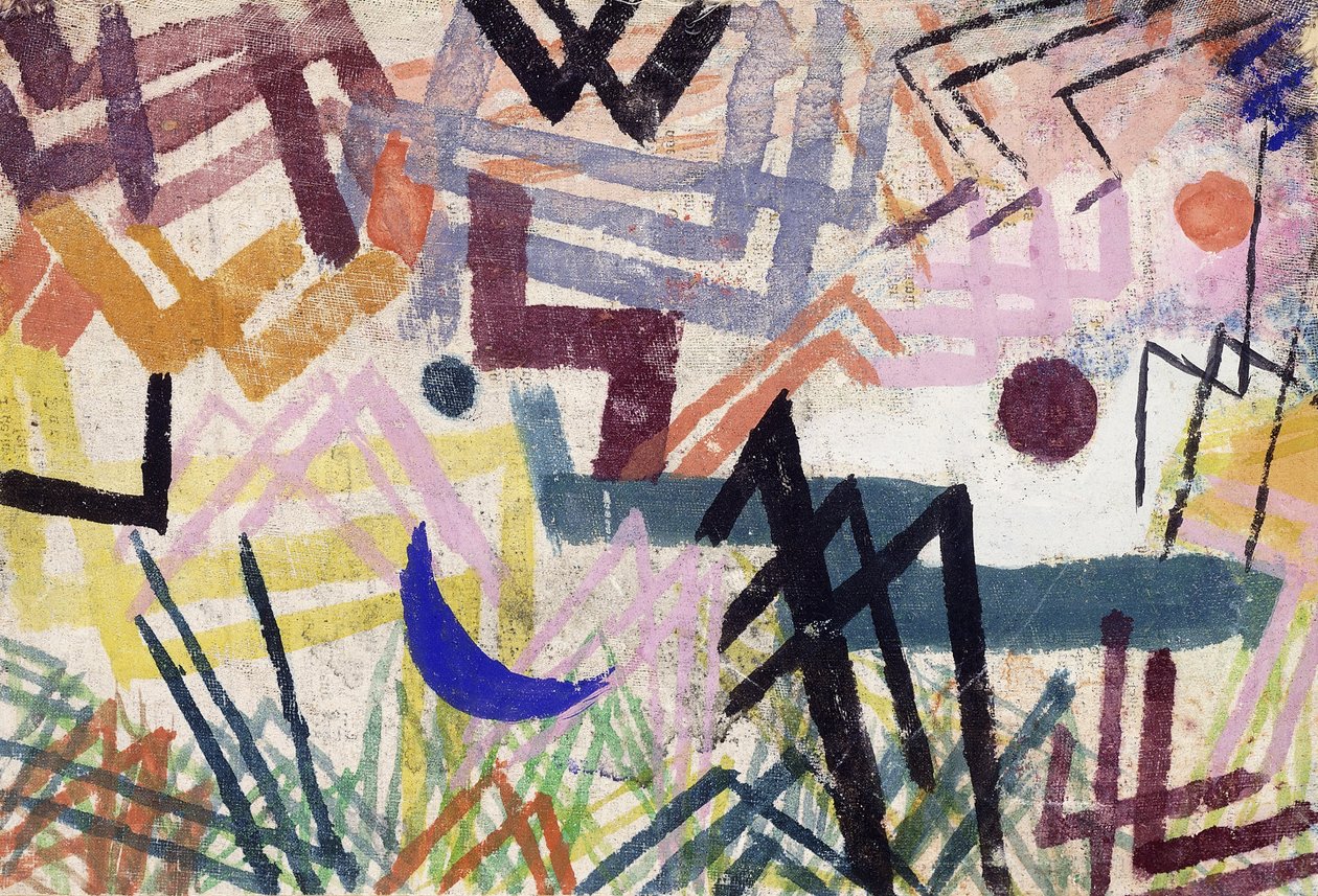 Siła zabawy w pejzażu Lecha; Gra sił pejzażu Lecha autorstwa Paul Klee