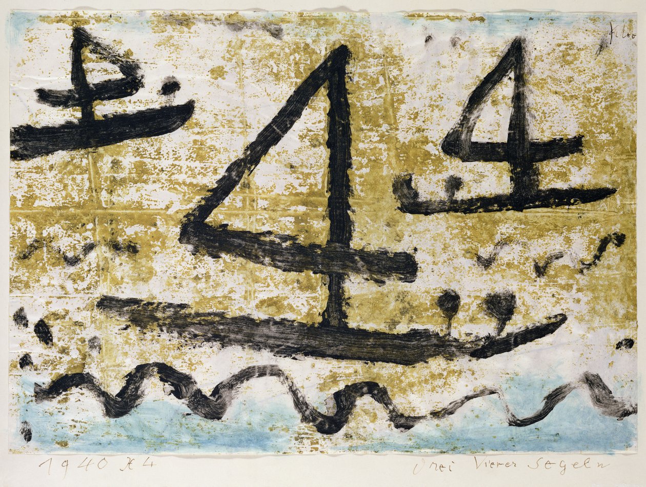 Trzy czwórki Żeglarstwo autorstwa Paul Klee
