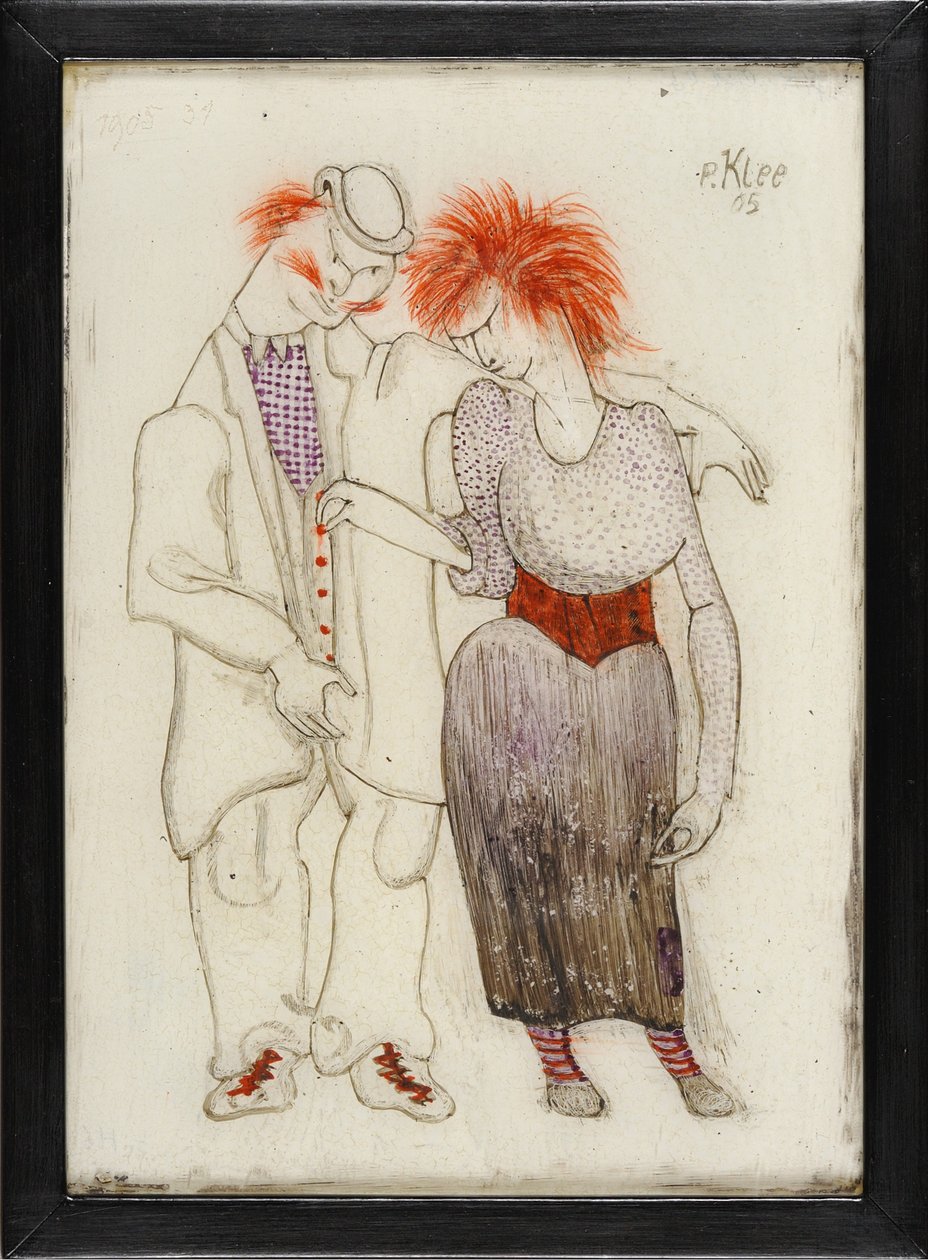 Verkommennes Paar Bad para płci, 1905. autorstwa Paul Klee
