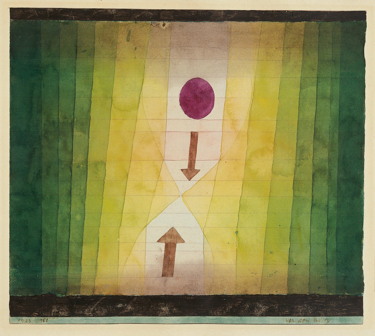Vor dem Blitz Before the Lightning, 1923. autorstwa Paul Klee