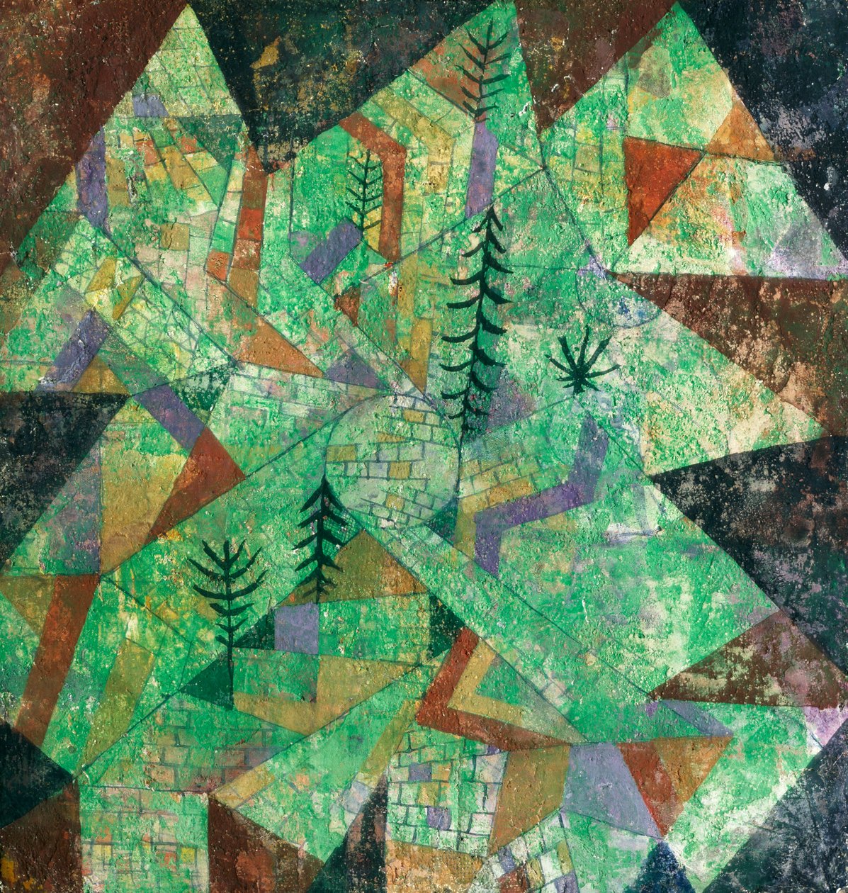 Wald Bau (budownictwo leśne) autorstwa Paul Klee