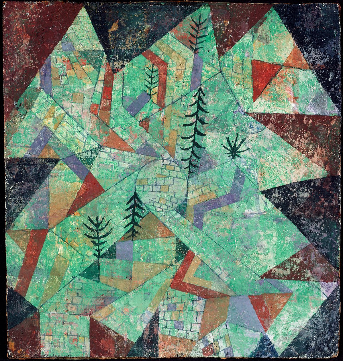 Wald bau (Konstrukcja drewniana) autorstwa Paul Klee
