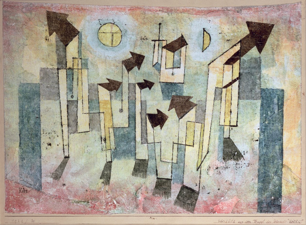 Malowidło ścienne ze Świątyni Tęsknoty Tam autorstwa Paul Klee