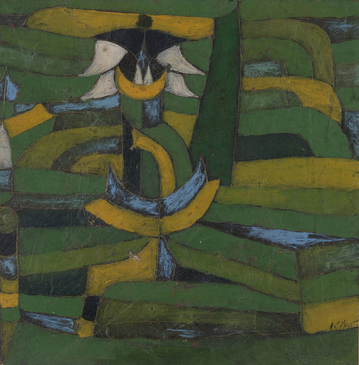 Biały kwiat w ogrodzie, 1920. autorstwa Paul Klee