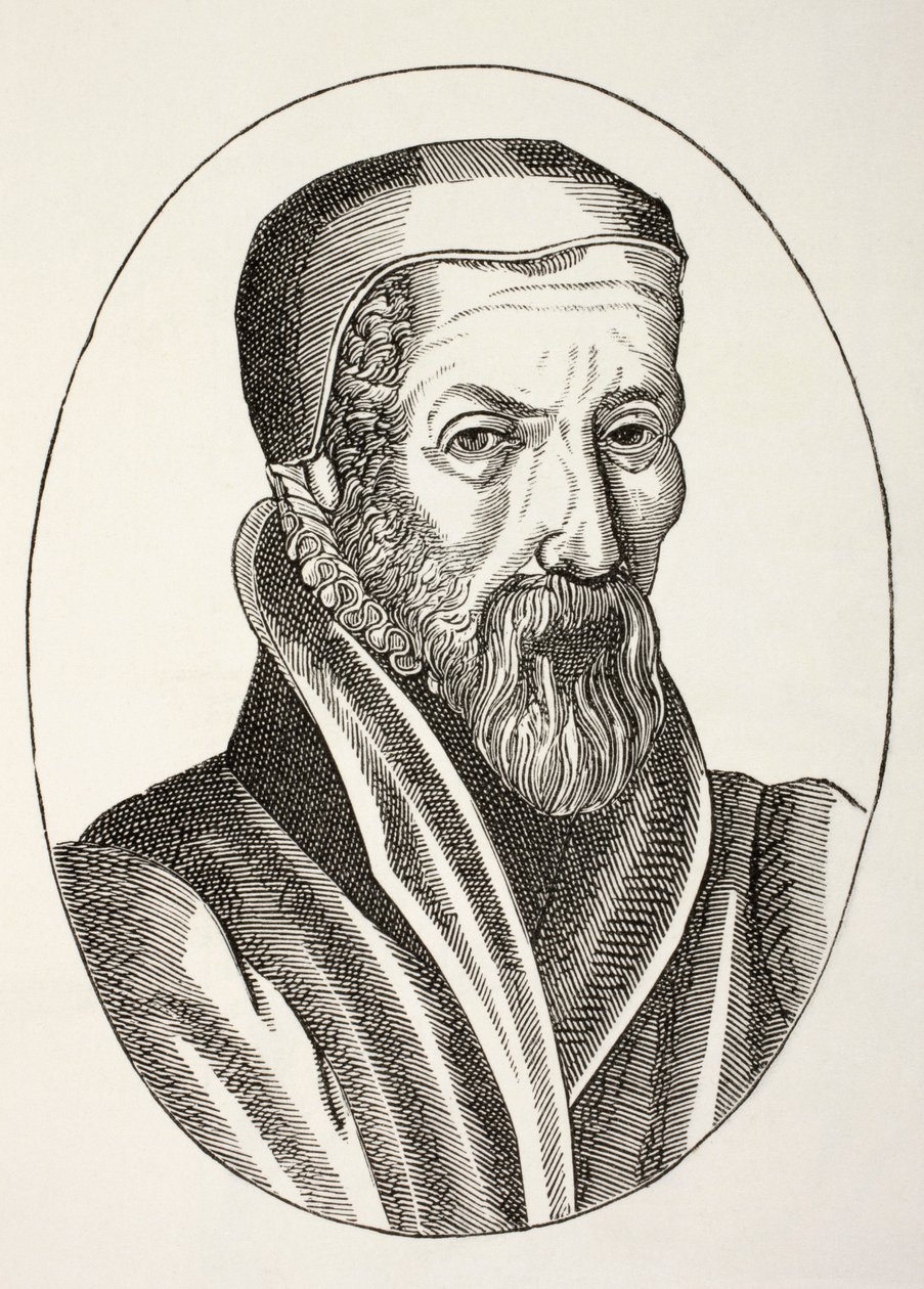 John Knox C. 1510 do 1572. Szkocki duchowny, przywódca reformacji protestanckiej i założyciel wyznania prezbiteriańskiego. autorstwa Paul Lacroix