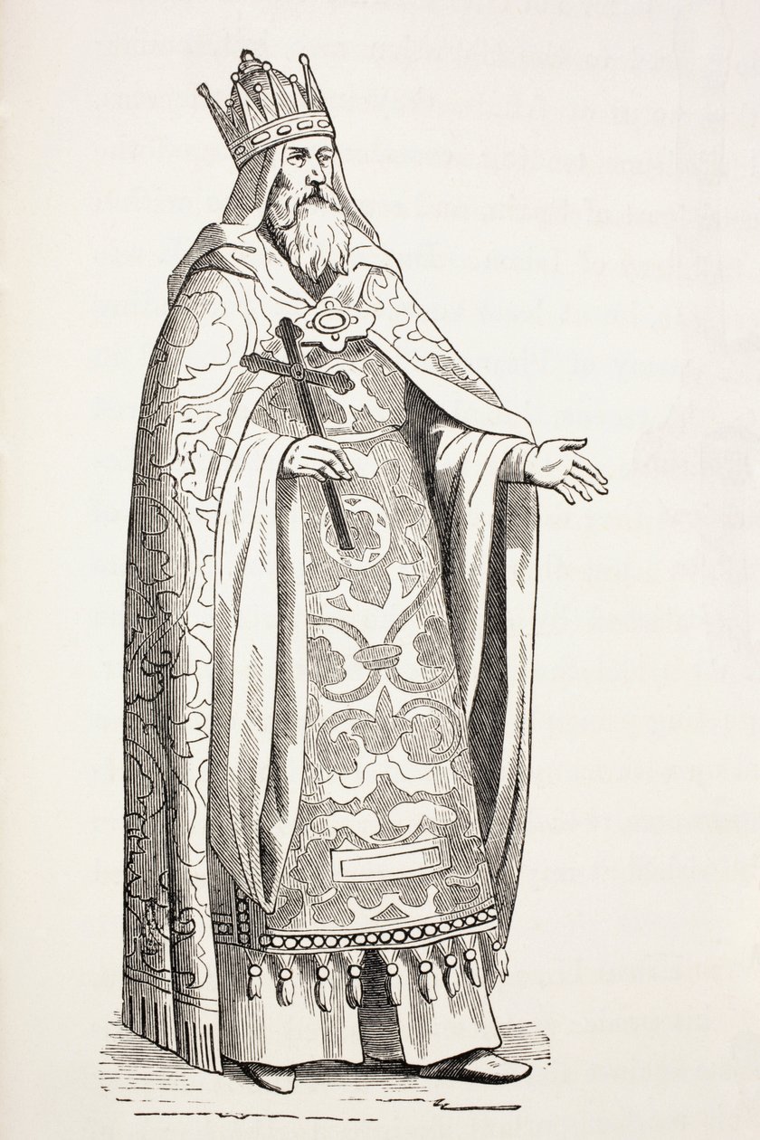 Prester John, znany również jako Prezbiter Johannes. autorstwa Paul Lacroix