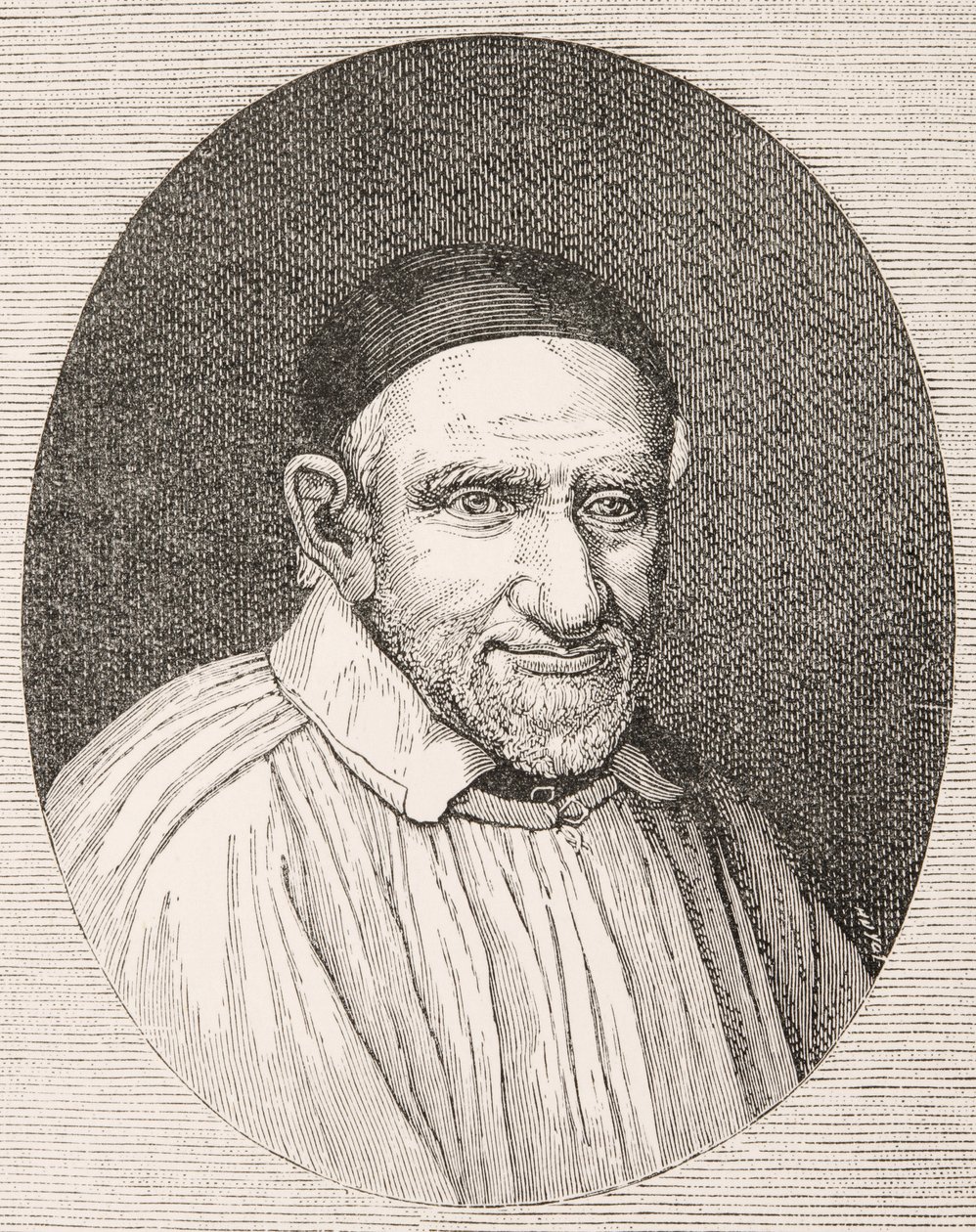 Święty Wincenty a Paulo 1581-1660. Francuski katolicki ksiądz i święty. Na podstawie dzieła Simona Francois. autorstwa Paul Lacroix
