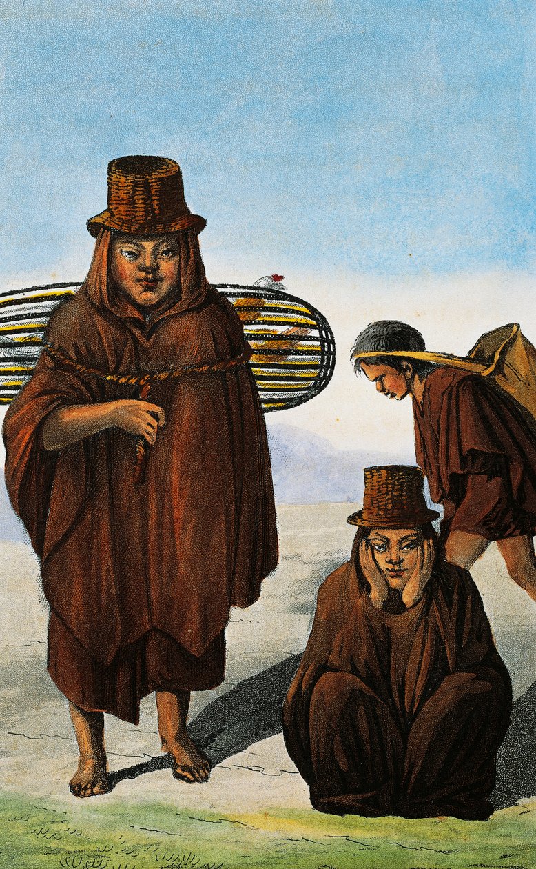 Sprzedawca drobiu, żebrak i robotnik, Kolumbia, rycina Paul Legrand z Travels in the Republic of Colombia w latach 1822 i 1823, Gaspard Theodore Mollien (1796-1872), Ameryka Południowa autorstwa Paul Legrand