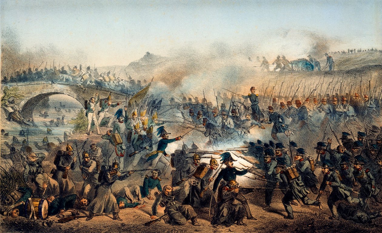 Bitwa nad rzeką Czernają 16 sierpnia 1855 r. XIX w. autorstwa Paul Levert