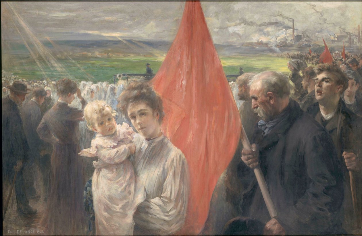 Strajk w Saint-Ouen, 1908. autorstwa Paul Louis Delance
