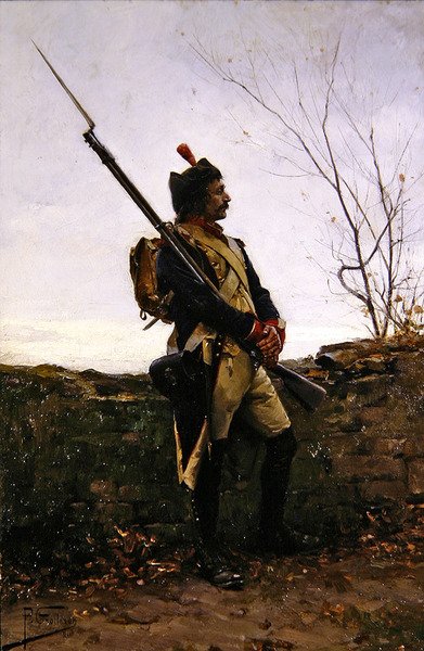 Strażnik (olej na płótnie) autorstwa Paul Louis Narcisse Grolleron
