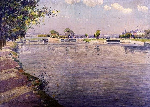 Spokojne popołudnie (olej na płycie) autorstwa Paul Mathieu