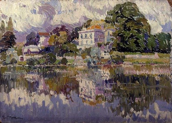 Narożnik parku (olej na pokładzie) autorstwa Paul Mathieu