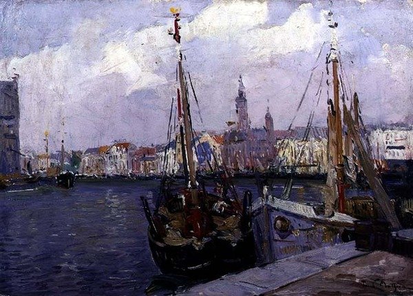 Port Ostenda (ropa na pokładzie) autorstwa Paul Mathieu