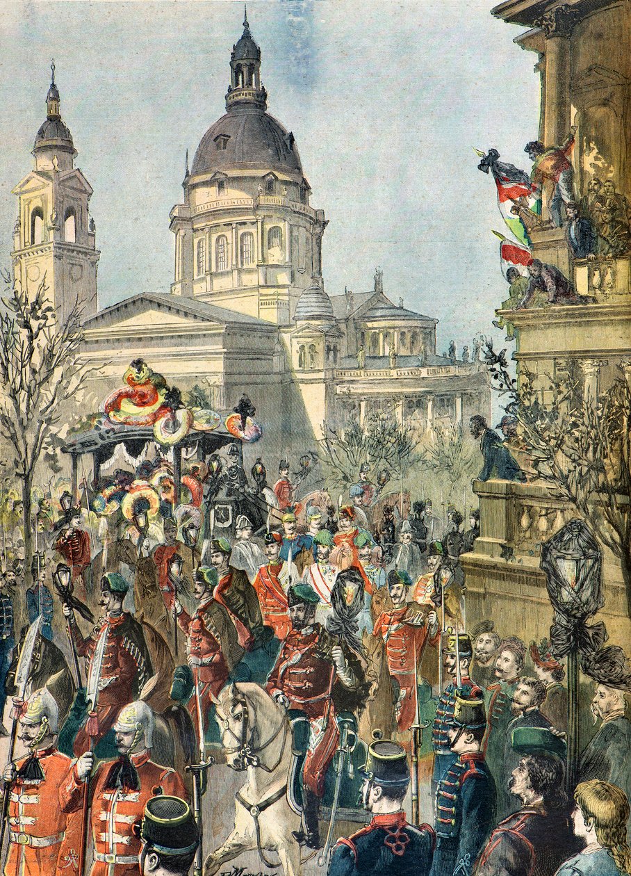 Uroczystości pogrzebowe Lajosa Kossutha autorstwa Paul Merwart