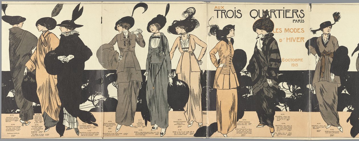 W trzech czwartych Paryża, moda zimowa 6 października 1913 r autorstwa Paul Méras