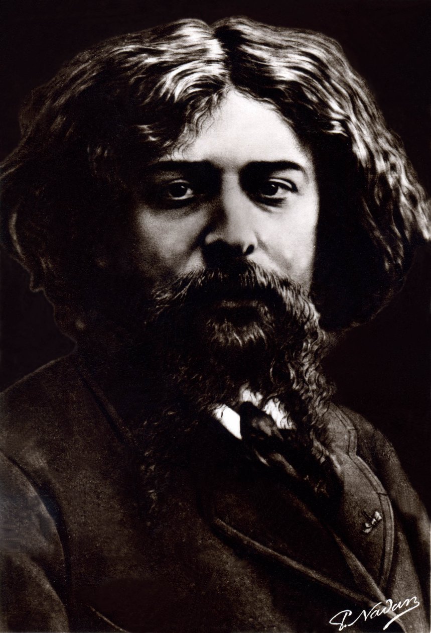Alphonse Daudet, ok. 1880 r. (zdjęcie) autorstwa Paul Nadar