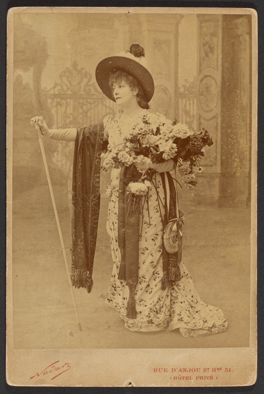 Sarah Bernhardt jako Floria w La Tosca autorstwa Paul Nadar