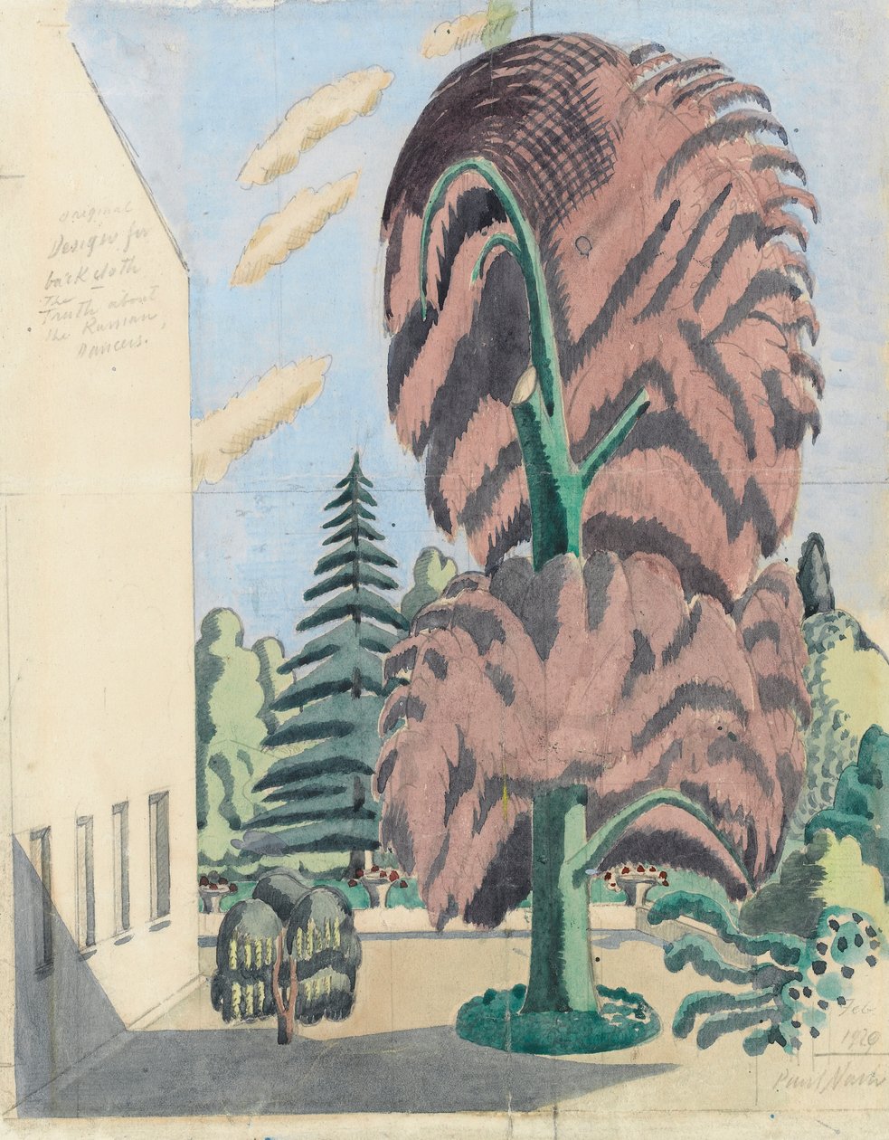 Projekt na tło, Prawda o rosyjskich tancerzach autorstwa Paul Nash
