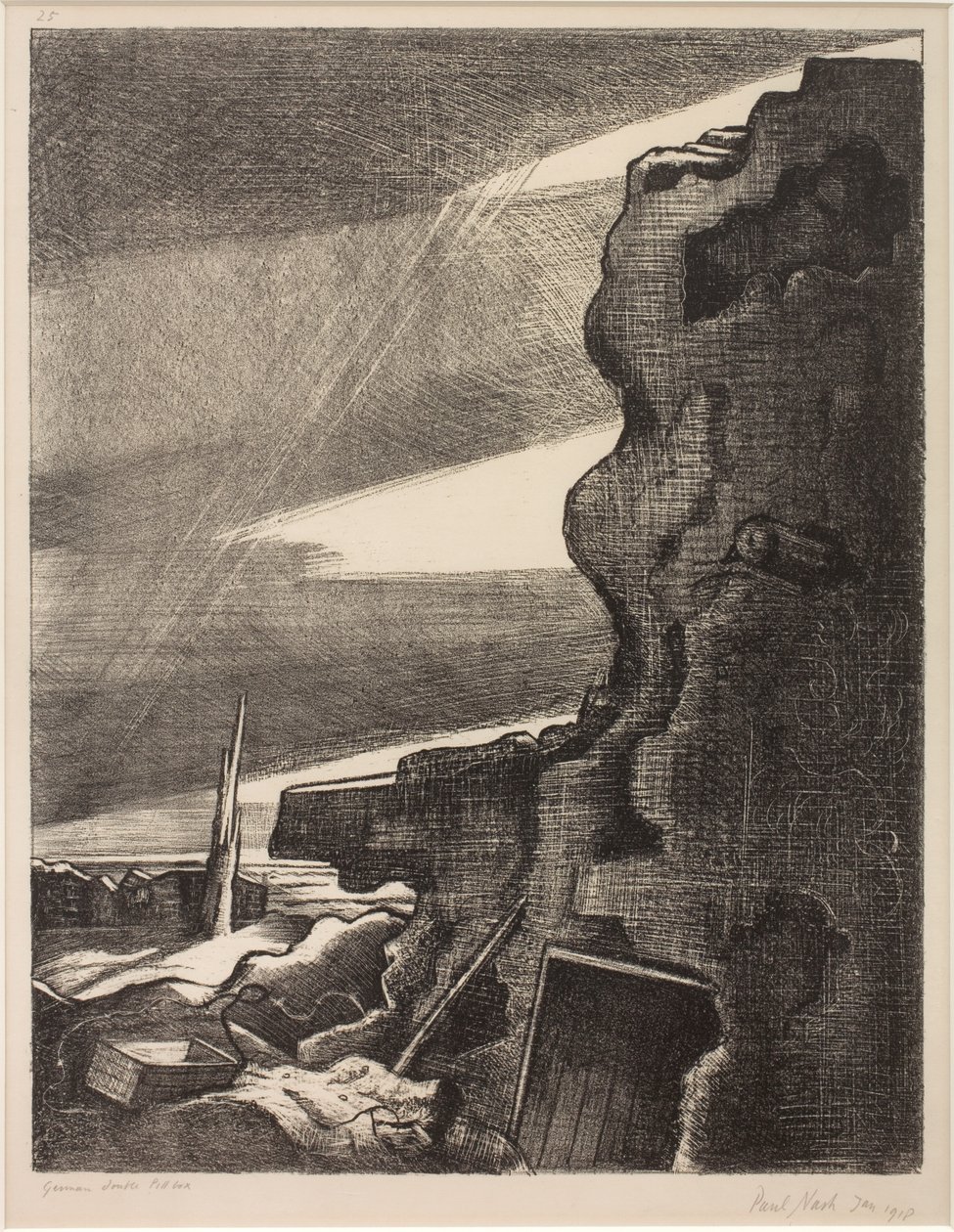 Niemiecka podwójna skrzynka na tabletki, Gheluvelt autorstwa Paul Nash