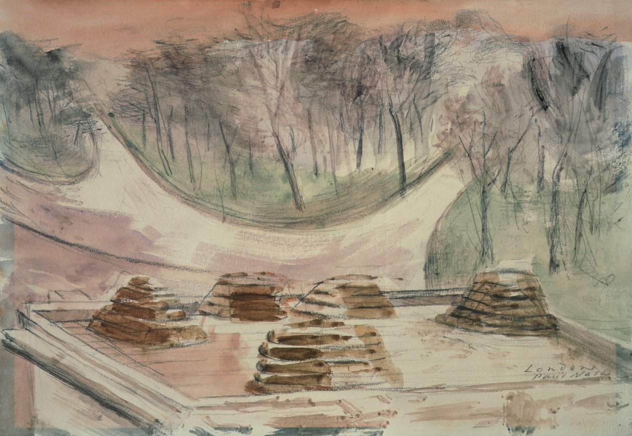 London Park, Marble Arch Defense autorstwa Paul Nash