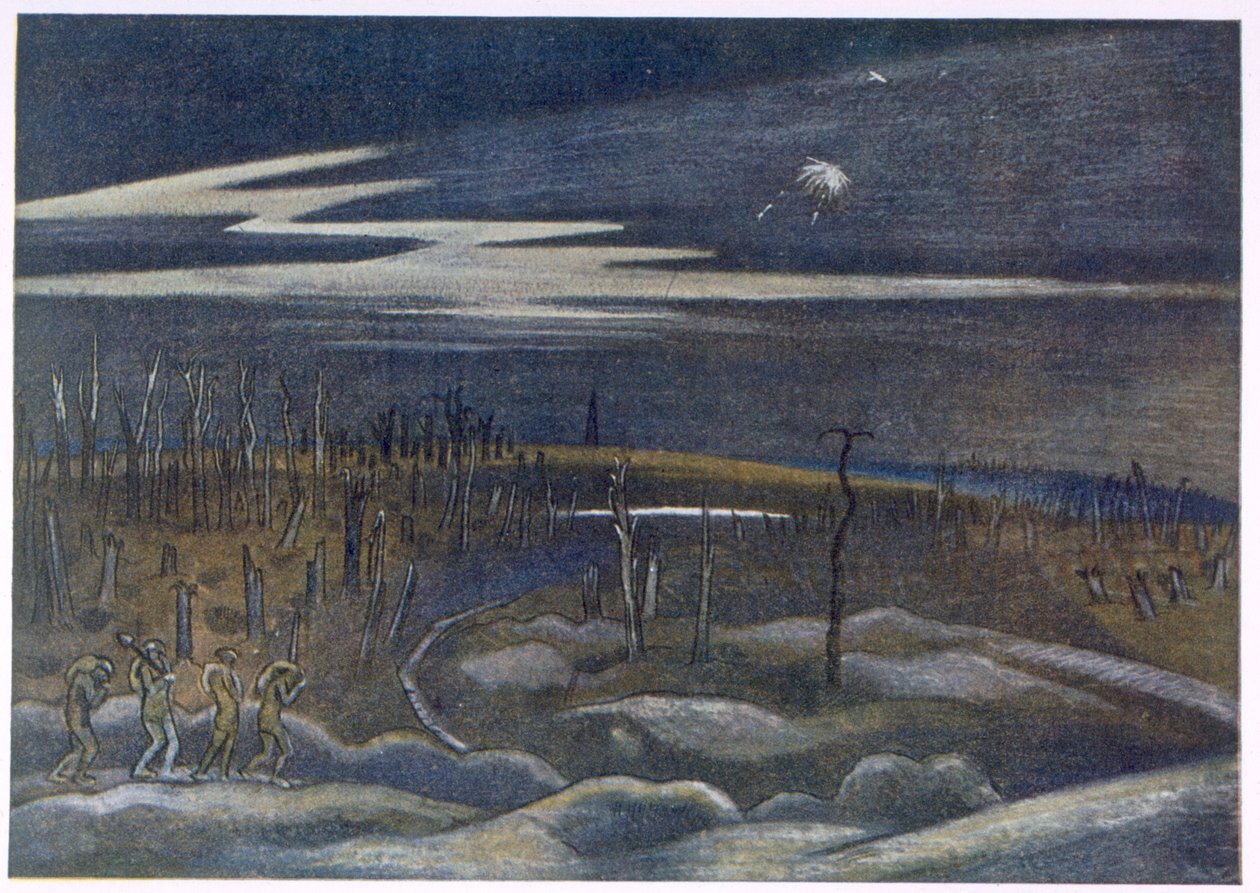 Meadow with Copse, z brytyjskich artystów na froncie, kontynuacja frontu zachodniego, część trzecia, Paul Nash autorstwa Paul Nash