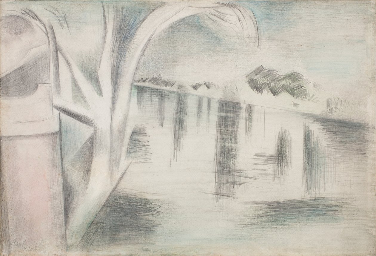 Rzeka i drzewa autorstwa Paul Nash