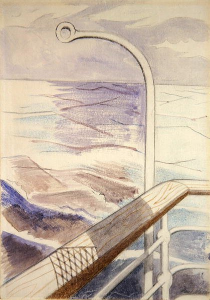 Shiprail (ołówek i akwarela na papierze) autorstwa Paul Nash