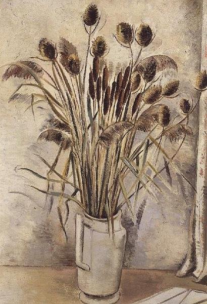 Martwa natura z sitowiem w białym dzbanku autorstwa Paul Nash
