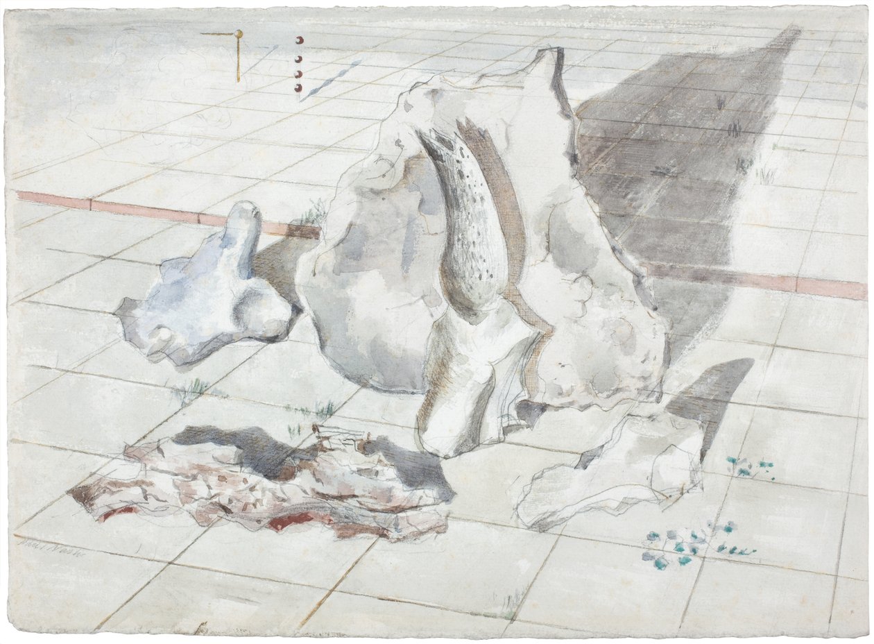 Studium dla krajobrazu bielonych obiektów autorstwa Paul Nash