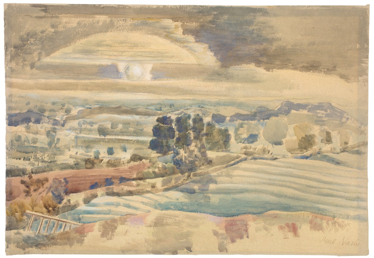Wschód słońca nad doliną autorstwa Paul Nash