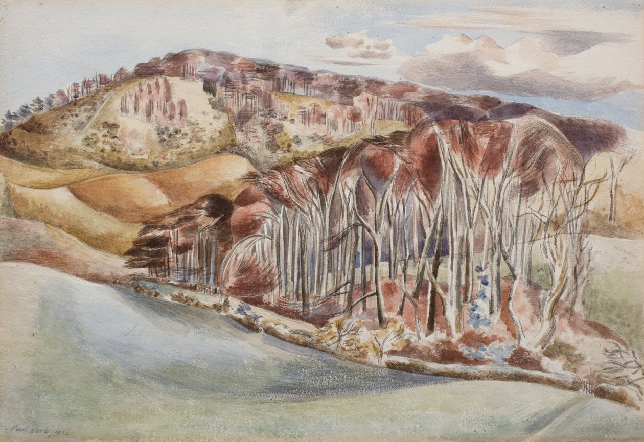 Wood i Hill autorstwa Paul Nash