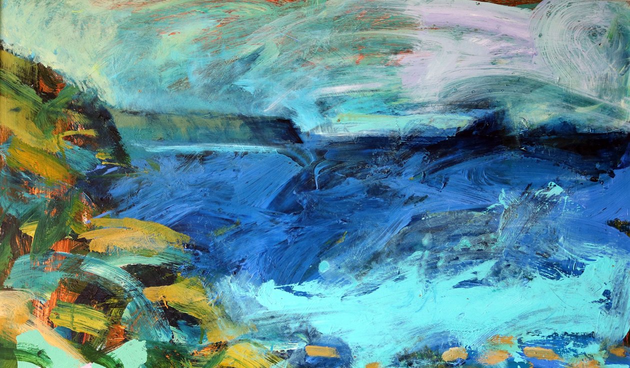 Cape Cornwall (akryl na pokładzie) autorstwa Paul Powis