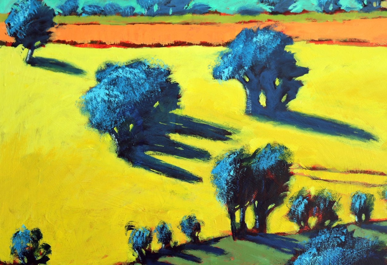 Cotswold Way z bliska 3 (akryl na pokładzie) autorstwa Paul Powis