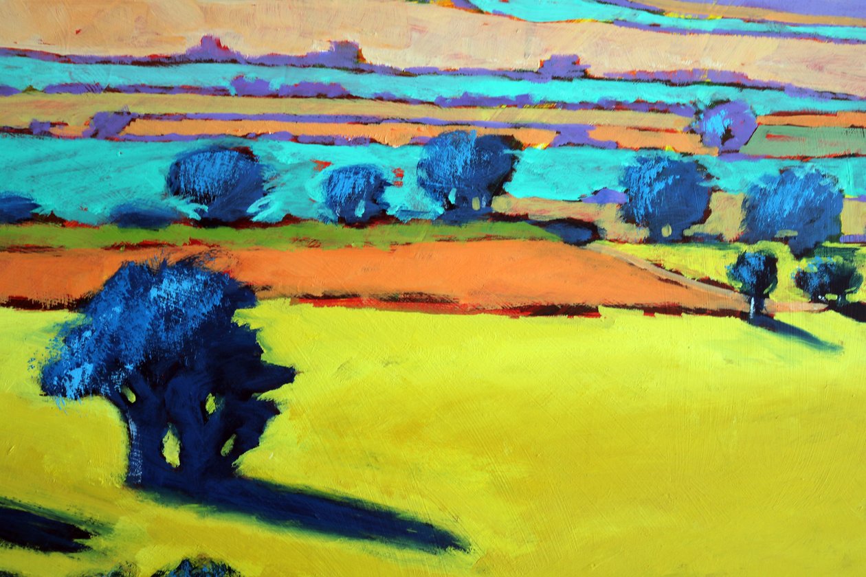 Cotswold Way z bliska 9 (akryl na pokładzie) autorstwa Paul Powis