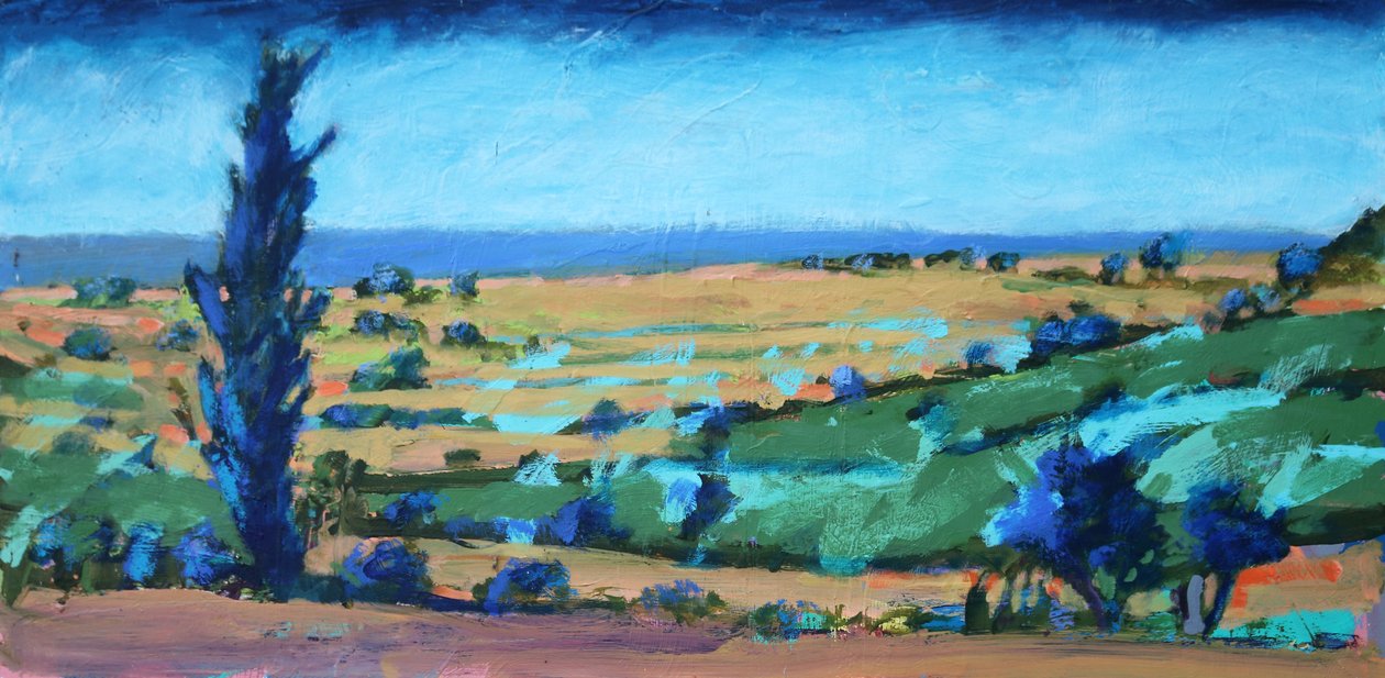 Wybrzeże Devon, 2021 (akryl na płycie) autorstwa Paul Powis