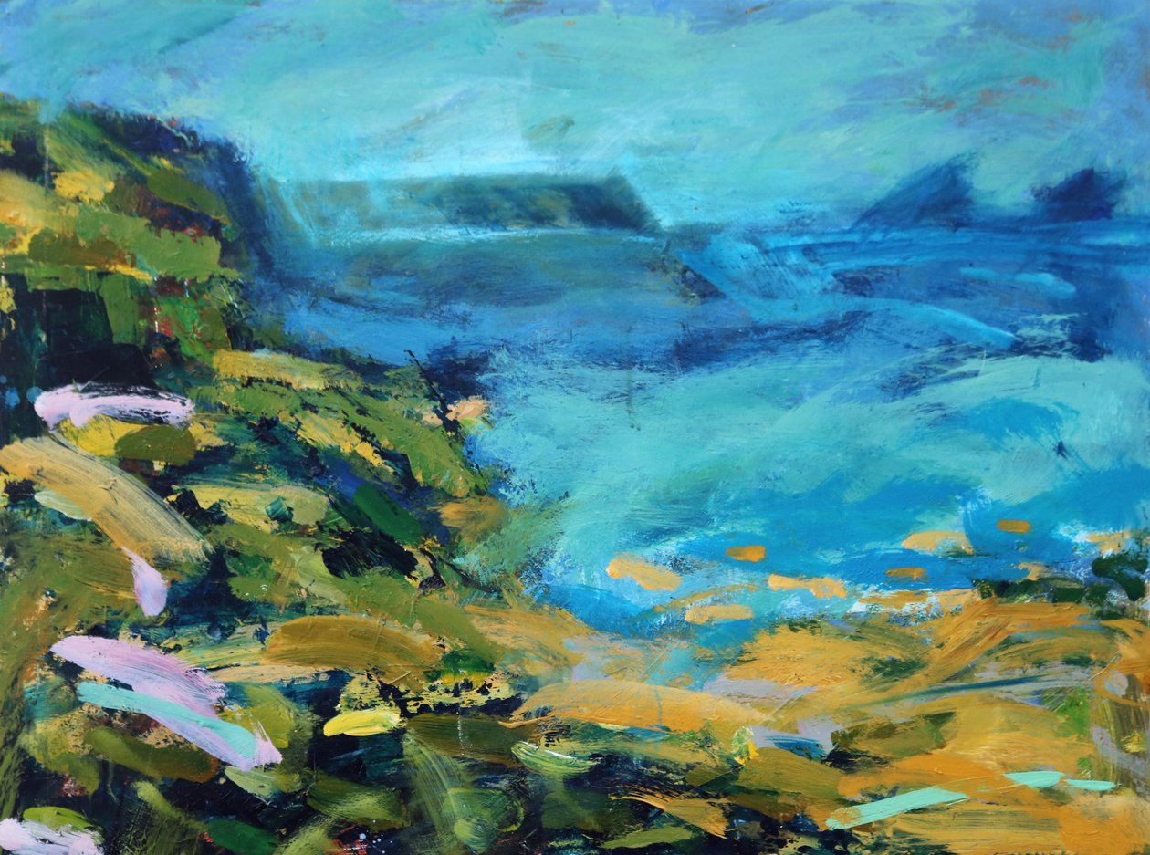 Landsend, 2021 (akryl na płycie) autorstwa Paul Powis