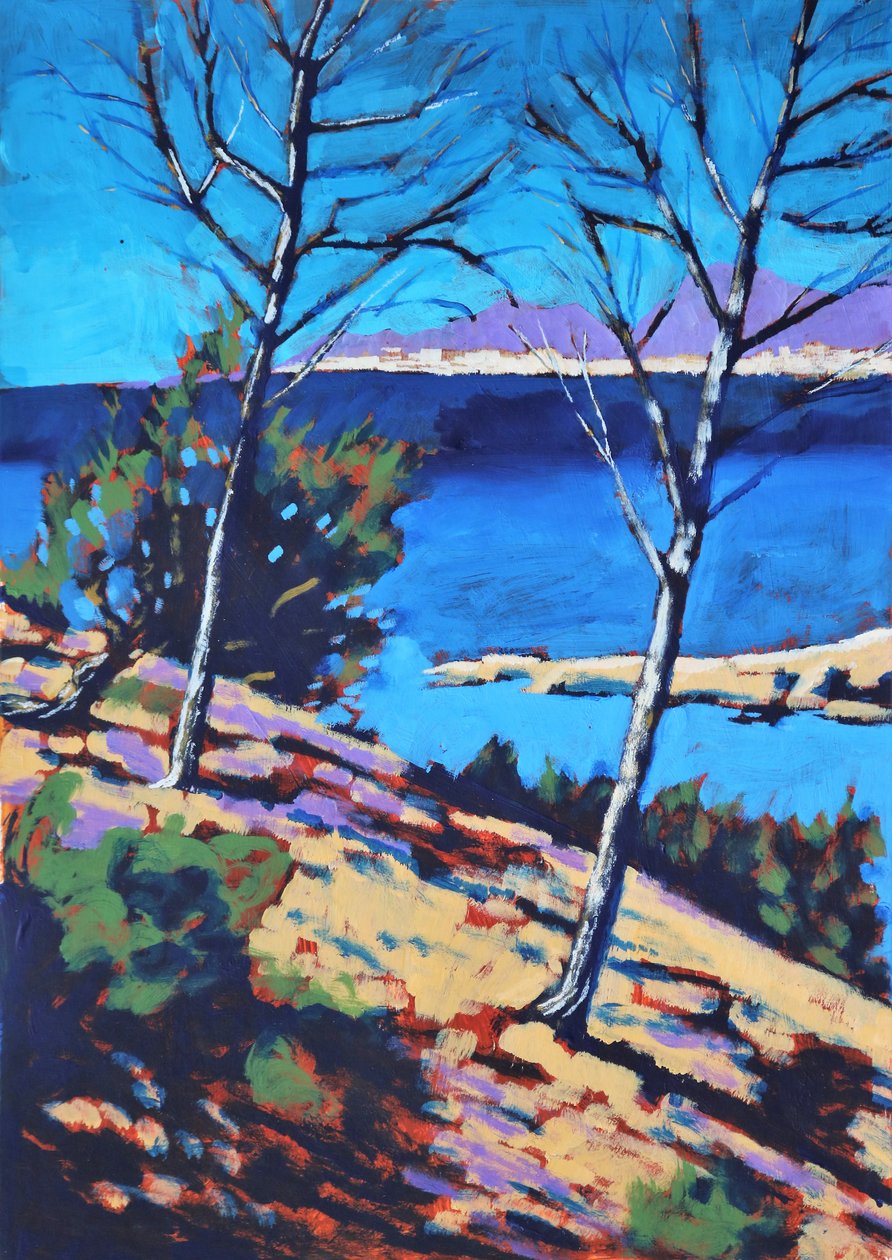 Peguera, 2021 (akryl na papierze) autorstwa Paul Powis
