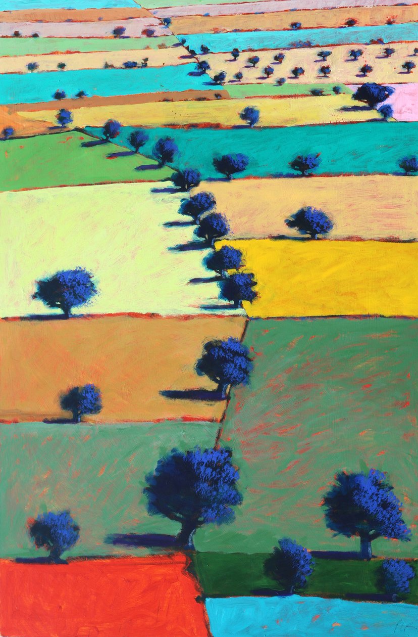 Severn Plain, 2022 (akryl na płycie) autorstwa Paul Powis