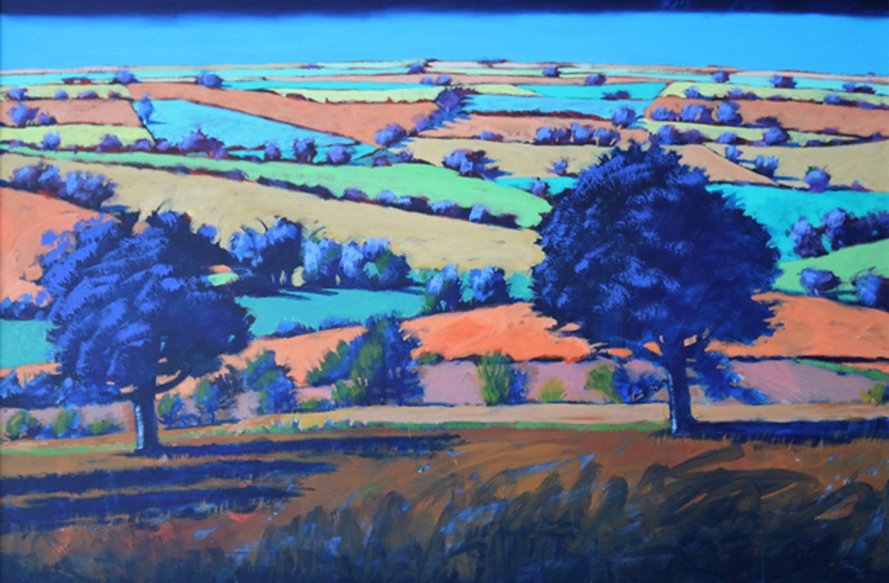 Teme Valley jesień (akryl na pokładzie) autorstwa Paul Powis