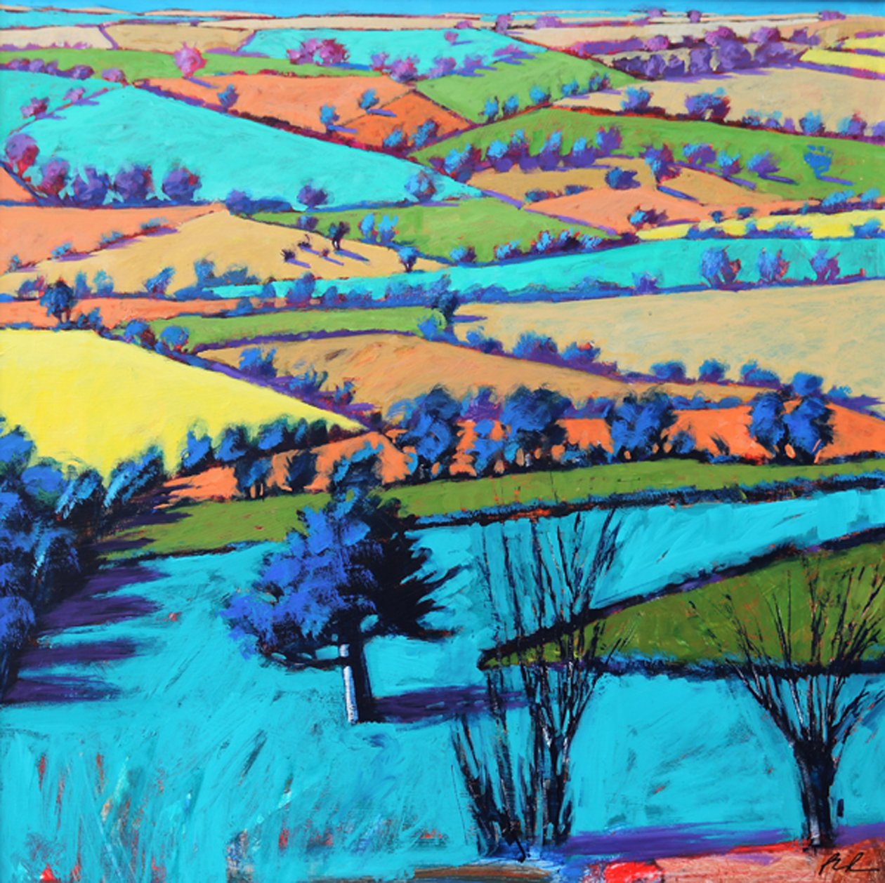 Teme Valley lato II (akryl na pokładzie) autorstwa Paul Powis