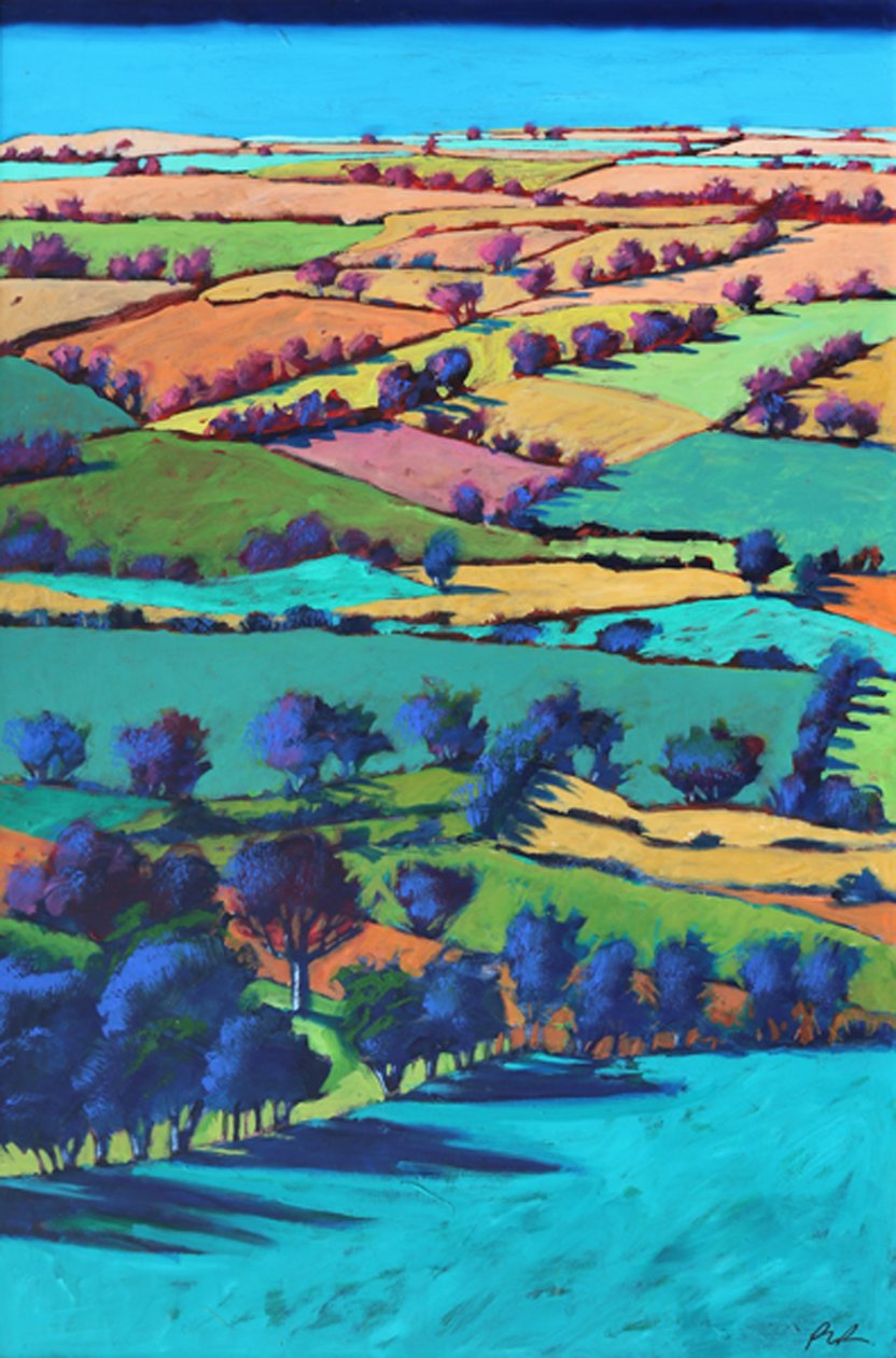 Teme Valley lato I (akryl na pokładzie) autorstwa Paul Powis