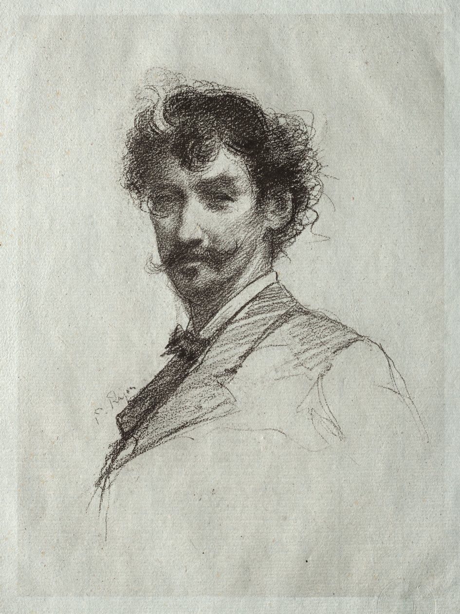 James McNeill Whistler z białym zamkiem i monoklem autorstwa Paul Rajon