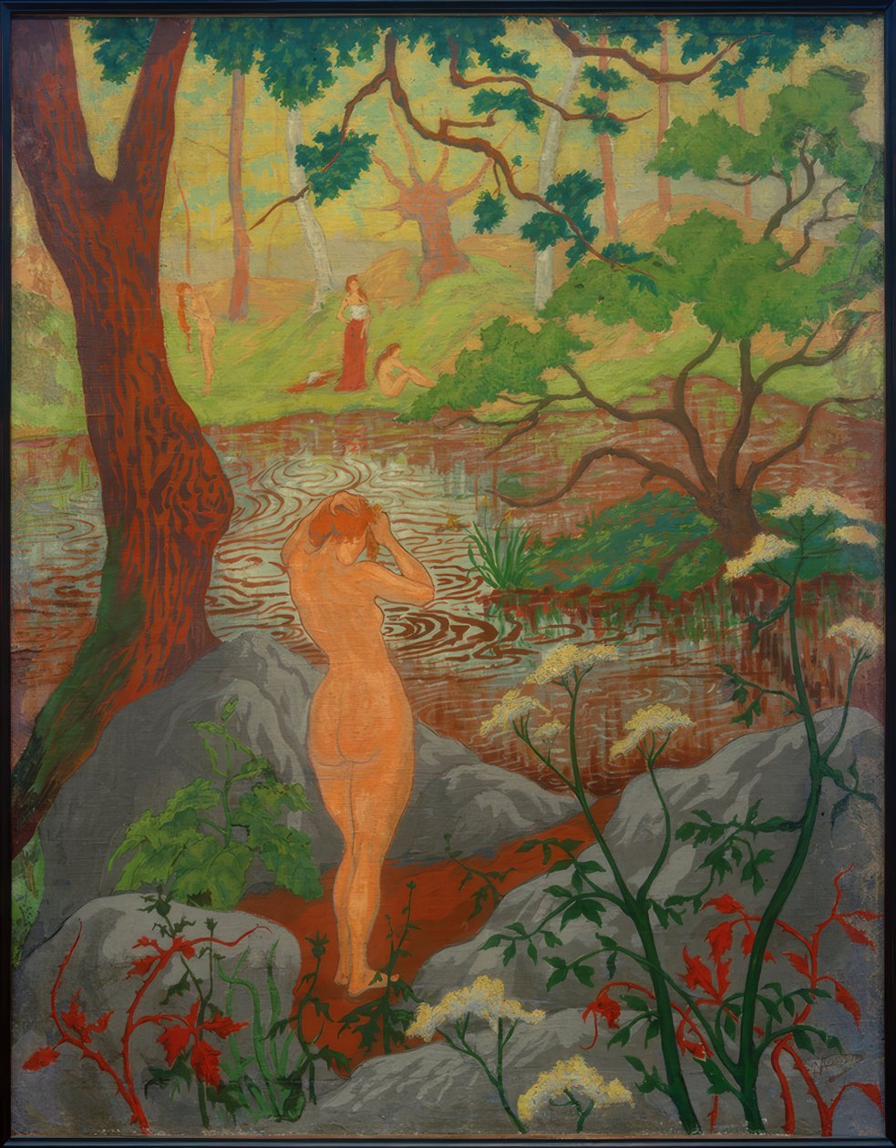 Fryzjerstwo nago nad stawem autorstwa Paul Elie Ranson