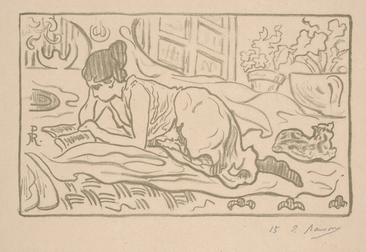 Leżący Czytelnik autorstwa Paul Elie Ranson